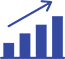 illustration of bar graph with an upward trajectory