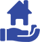 illustration of hand holding a house